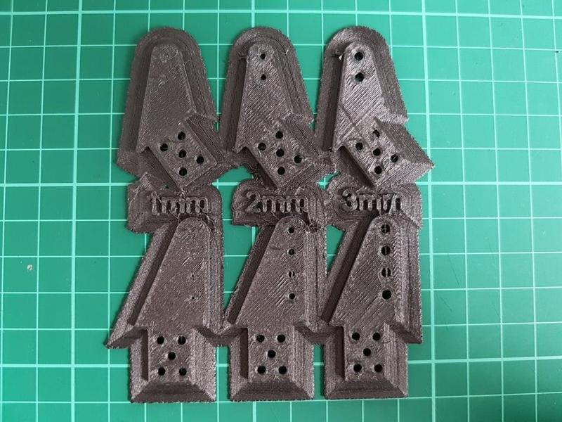 rudder horn with 1mm, 2mm and 3mm holes