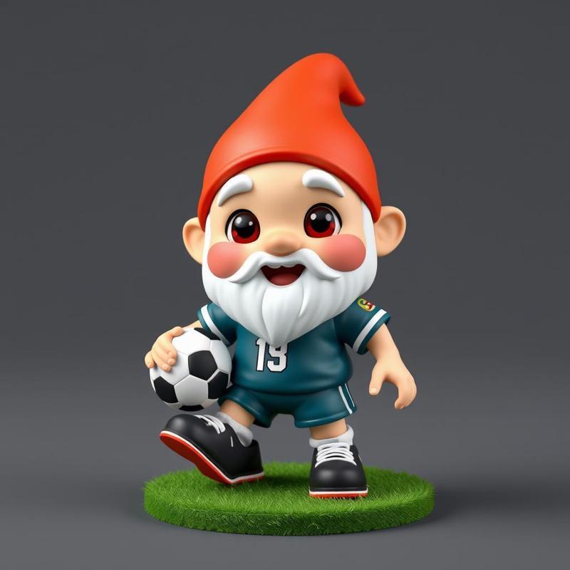 Soccer Player Gnome - Fun and Energetic Desk Decoration