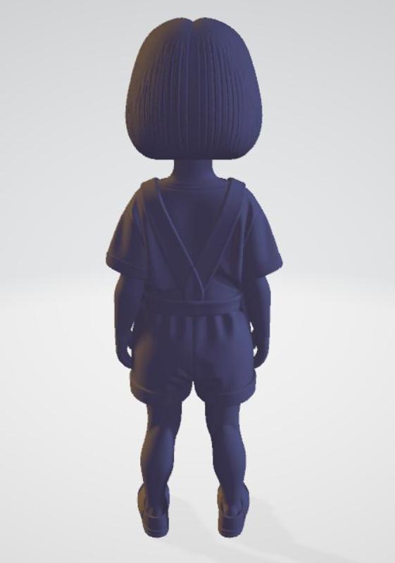 girl, doll, toy, girl with bob hair, doll for children, child in overalls.