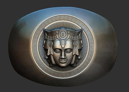 Queen bust - logo - ring - pendant