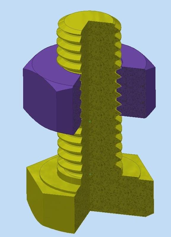 DIN 933 M10 Srcews and DIN 934 M10 Nut