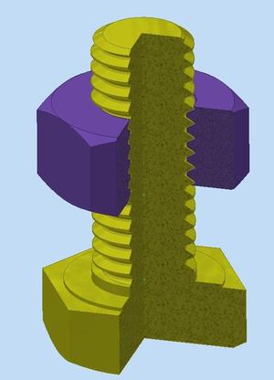 DIN 933 M10 Srcews and DIN 934 M10 Nut