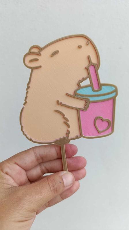 TOPPER TORTA CAPIBARA VASO