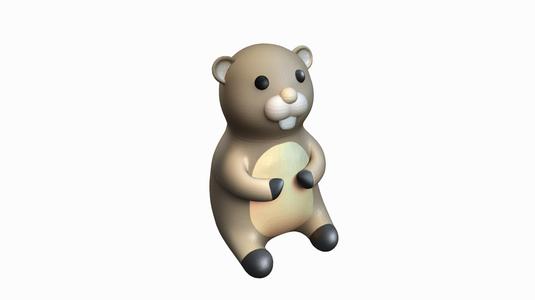 funny Capybara sitting figure