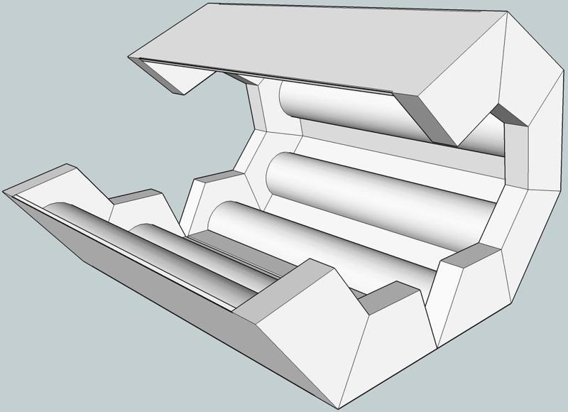 Print Flat - Roll Into 3D, Heptagonal Column