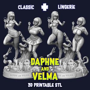 Classic + Lingerie version Daphne and Velma - 3D Printable STL