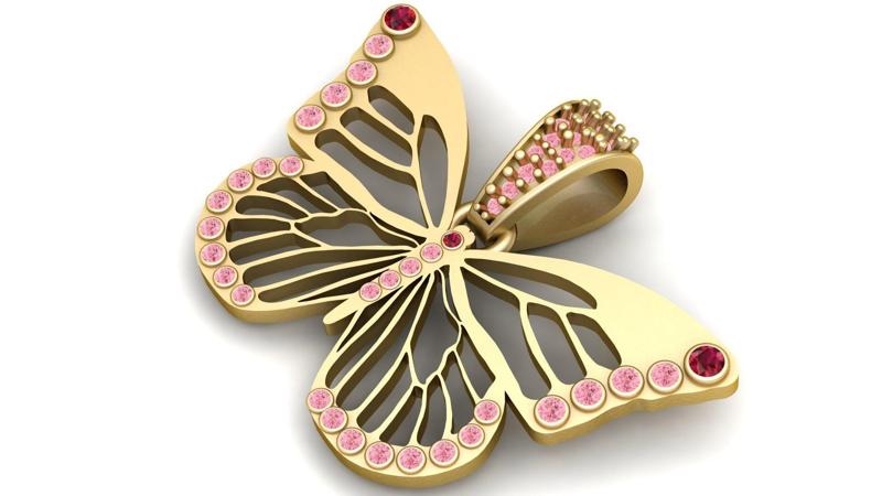 BUTTER FLY PANDANT 3D PRINTABLE MODAL