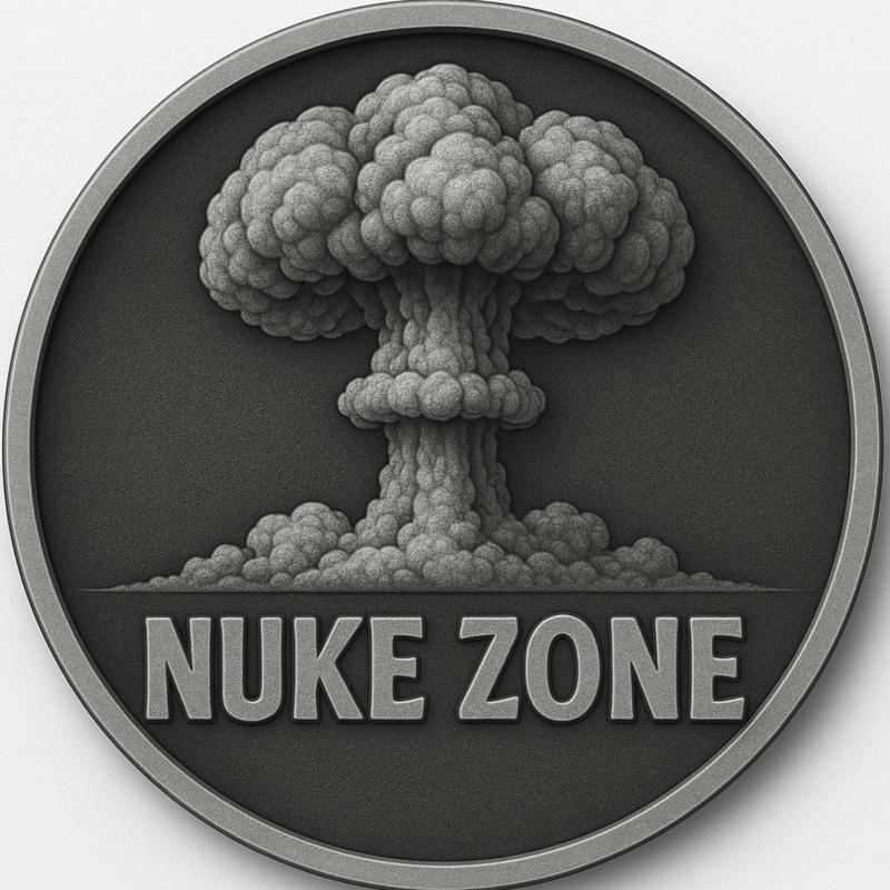 nuke zone / life is short coin token (double sided)