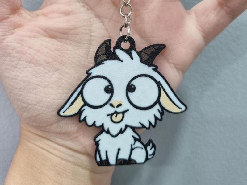 Keychain cute goat