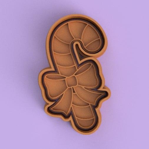 candy cane cutter + stamp / candy cane cutter + stamp