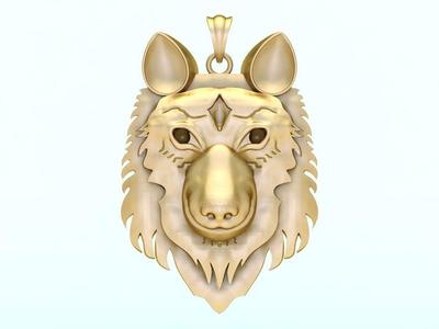 Dog pendant - Dog head pendant - N955524