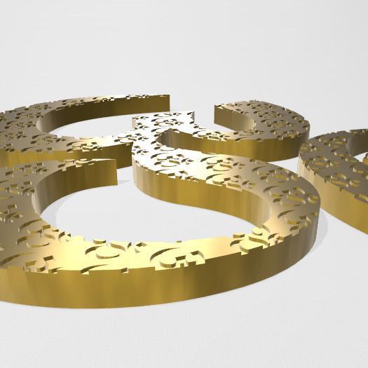 Symbol OM wall Art openwork