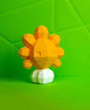 Castform Sunny Low Poly Pokemon