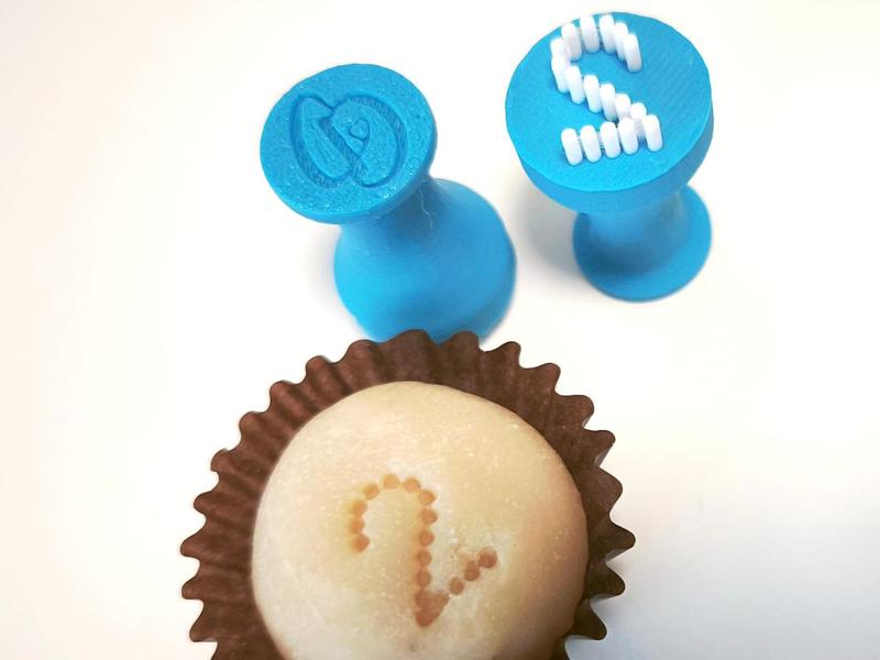 Stamps for brigadeiros with numbers