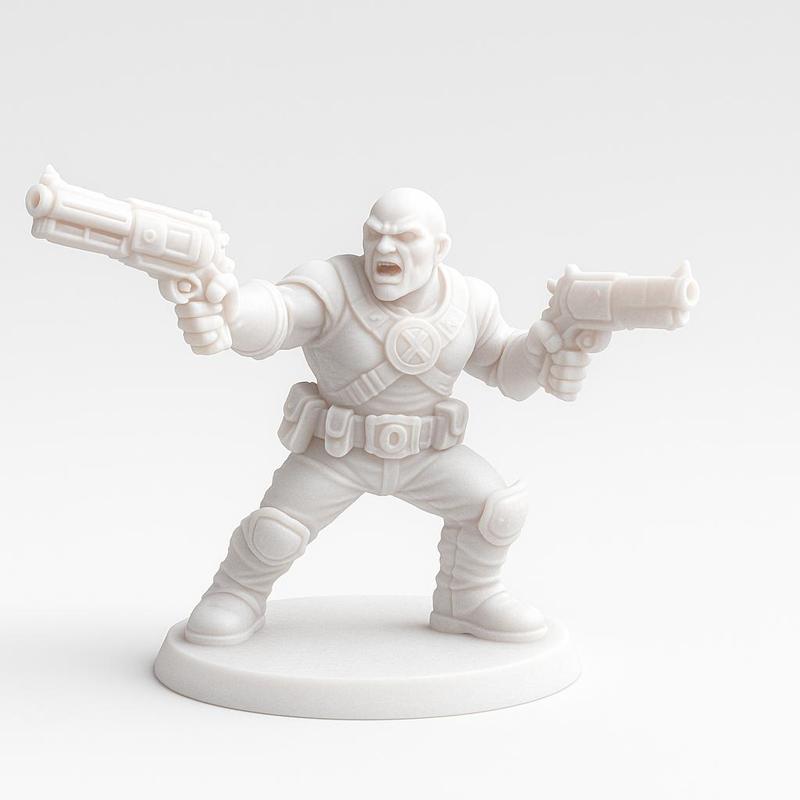 Kelermorph Assassin – Genestealer Cults Dual Pistol Gunslinger War-Hammer Miniature Boss (28mm Scale, ~80mm Figure)