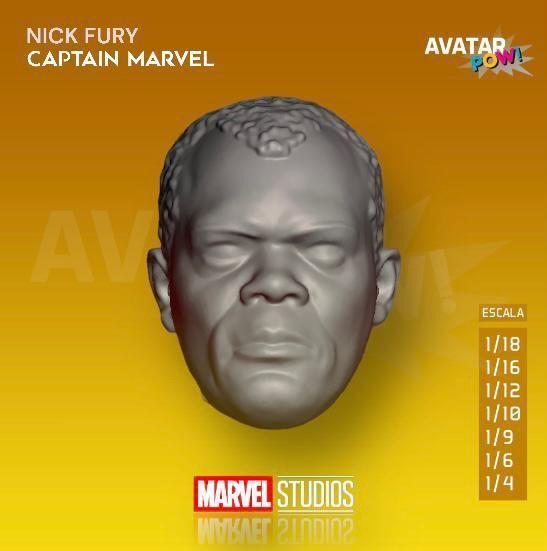 Nick Fury. Captain Marvel (Head)