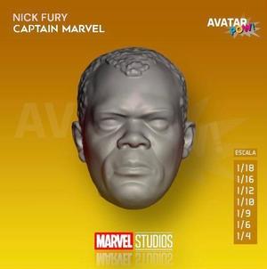 Nick Fury. Captain Marvel (Head)