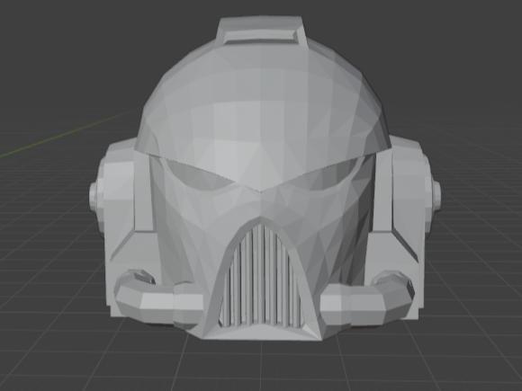 A Space Marine helmet