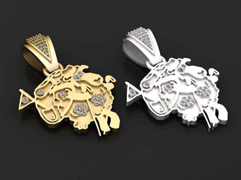 TrumpetPendantDesign 3D printable model