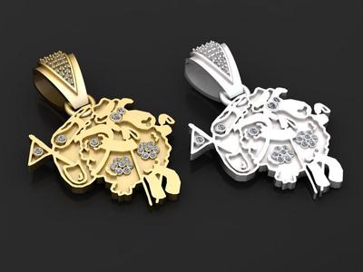 TrumpetPendantDesign 3D printable model