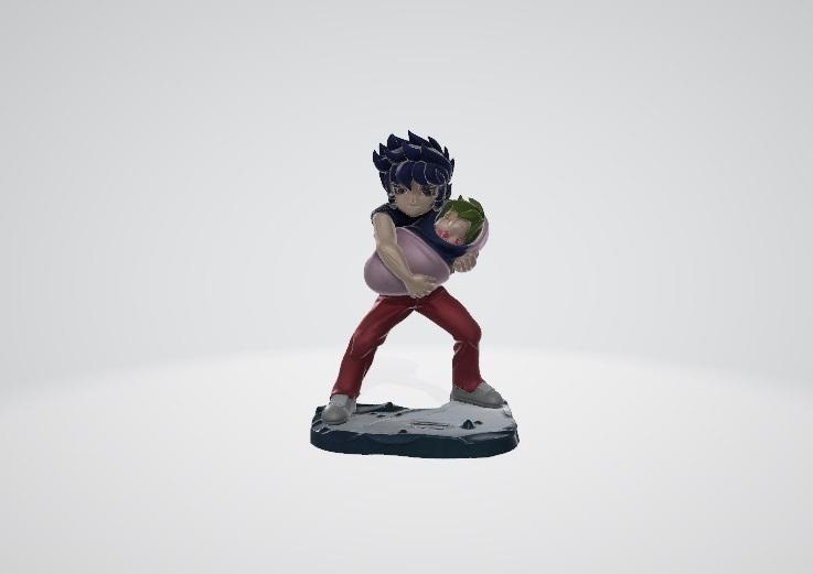 Ikki boy with baby Shun - Saint Seiya