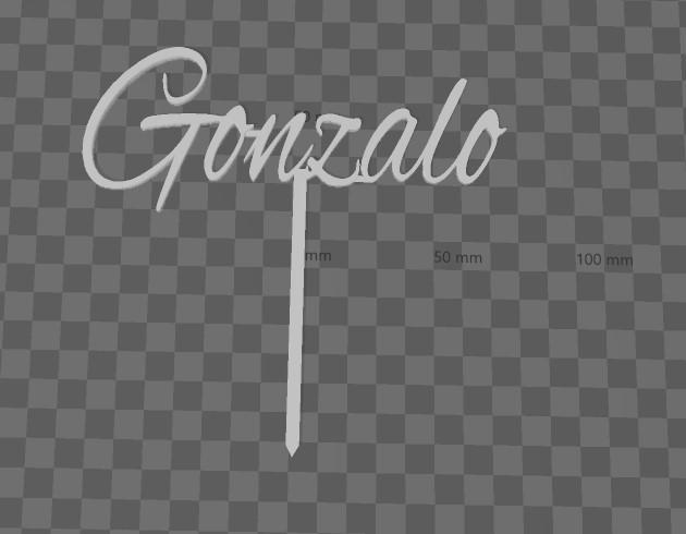 Toppers cake gonzalo name