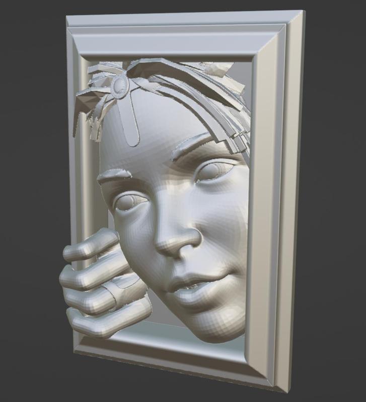 Girl out from the frame