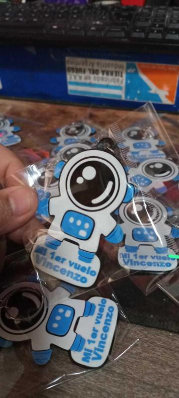 Astronaut baby shower keychain