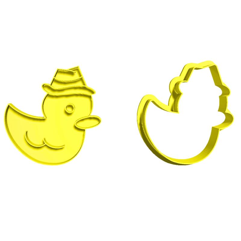 Duckie with hat hat Kawaii cute Duckies cookie cutter/ cookie cookie stamp