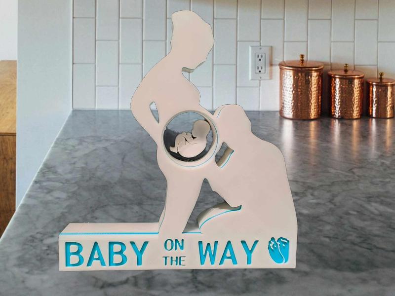 Baby on way ornament | 1 Piece | Layer Colour Change | Cute | family - LOVE