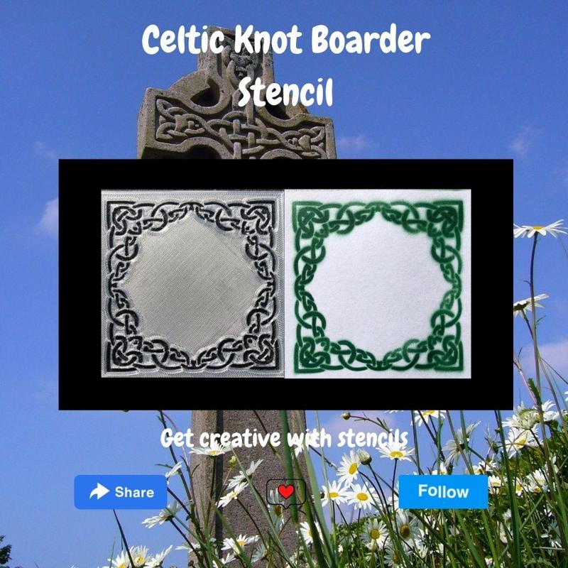 Celtic Knot Boarder Stencil