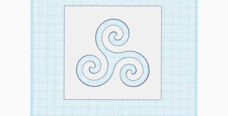 Trinity symbol stencil, printable Triquetra decoration, Celtic symbol of eternity,spiritual wall art decor