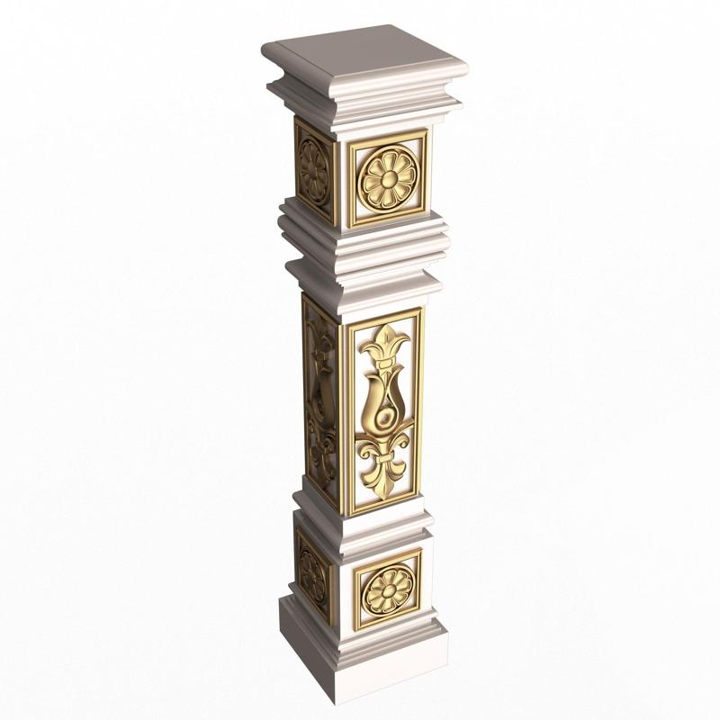 Stair Baluster 06 White