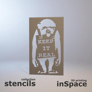 Stencil - Banksy - Keep it real