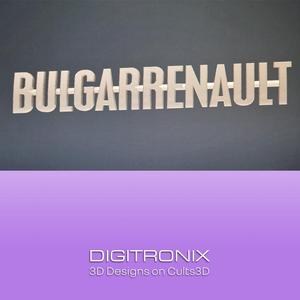 Bulgarrenault Car Emblem – 3D Printable Badge / Logo
