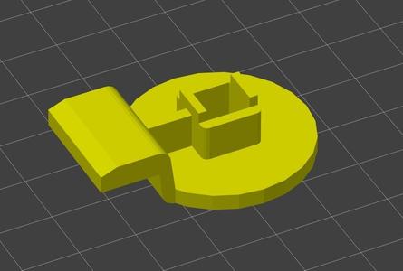 First aid kit drawer closing clip, VW Touran trunk door