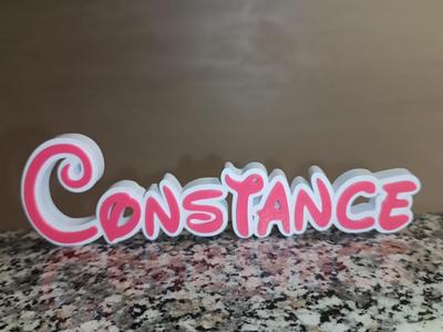 Constance Disney Name Sign Decor Room child Birth