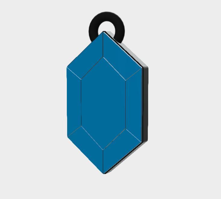 Zelda Keychain - Blue Rupee