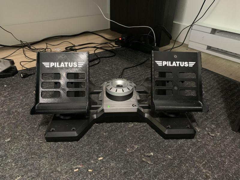 Pilatus PC-24 Rudder Pedals for Logitech G Flight Rudder Pedals