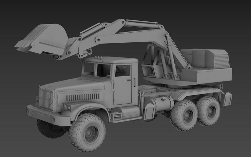 Kraz-255B excavator HQ