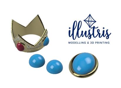 PEACH Accessories STL FILES [Super Smash Bros Ultimate]