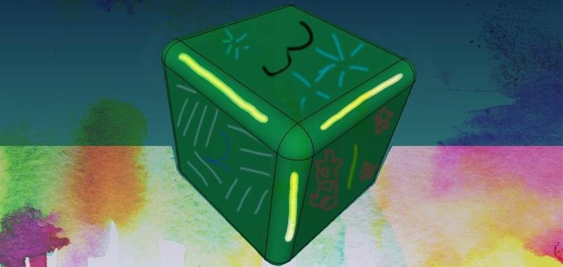 Simple decorateable six sided die