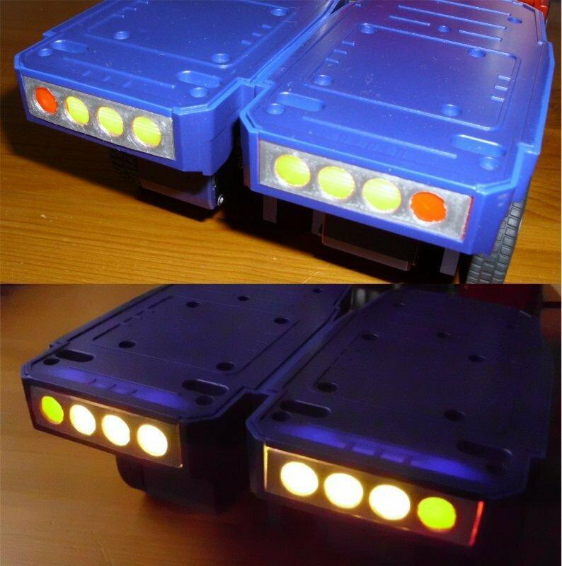 Truck rear light covers - for Robosen Elite Optimus Prime, simple version