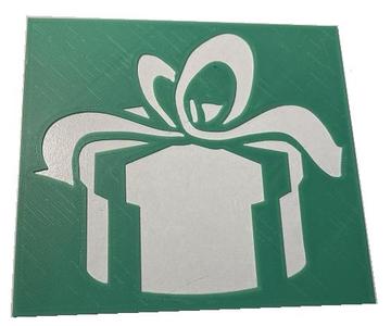 Christmas stencil - Gift