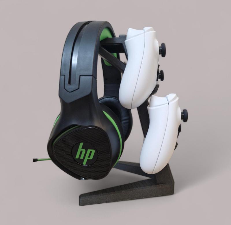 Headset Holder with Xbox S / X / One Dual Controller Holder / Stand (No Supports)