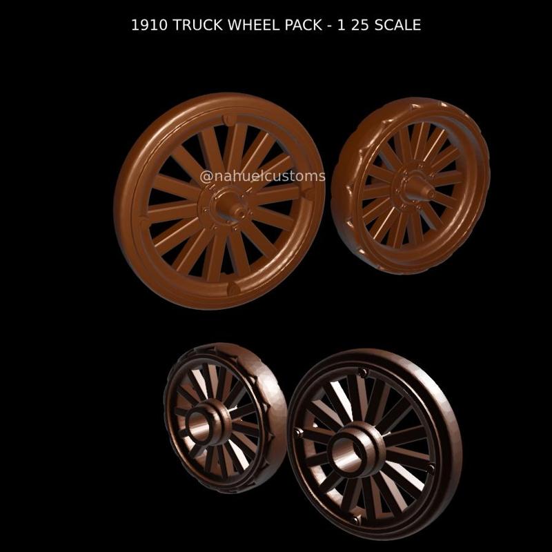 1910 TRUCK WHEEL PACK - 1 25 SCALE