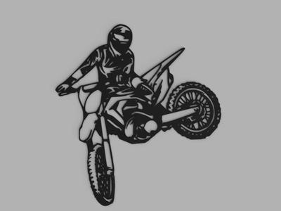 Moto Cross Silhouette Wall Art