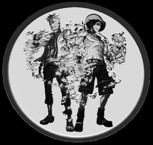 Portgas D. Ace one piece coaster v7