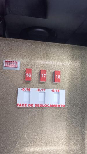 Teste de EMCAIXE , FACE DE DESLOCAMENTO