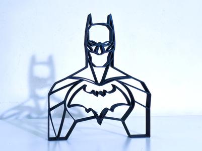 Batman Bust line art sculpture